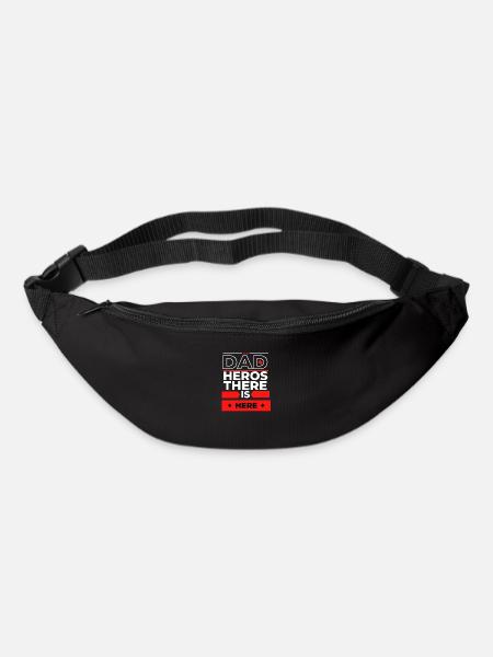 fête des pères : dad hero there is here - Sac banane - noir