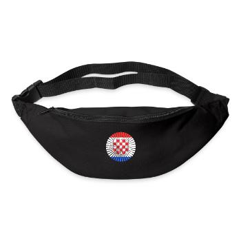 Croatian national flag emblem Croatia Hrvatska hrv - Bum bag - black - Front