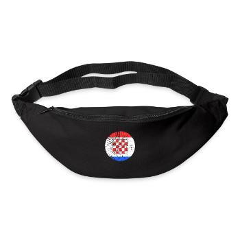 Croatian national flag emblem Croatia Hrvatska hrv - Bum bag - black - Front