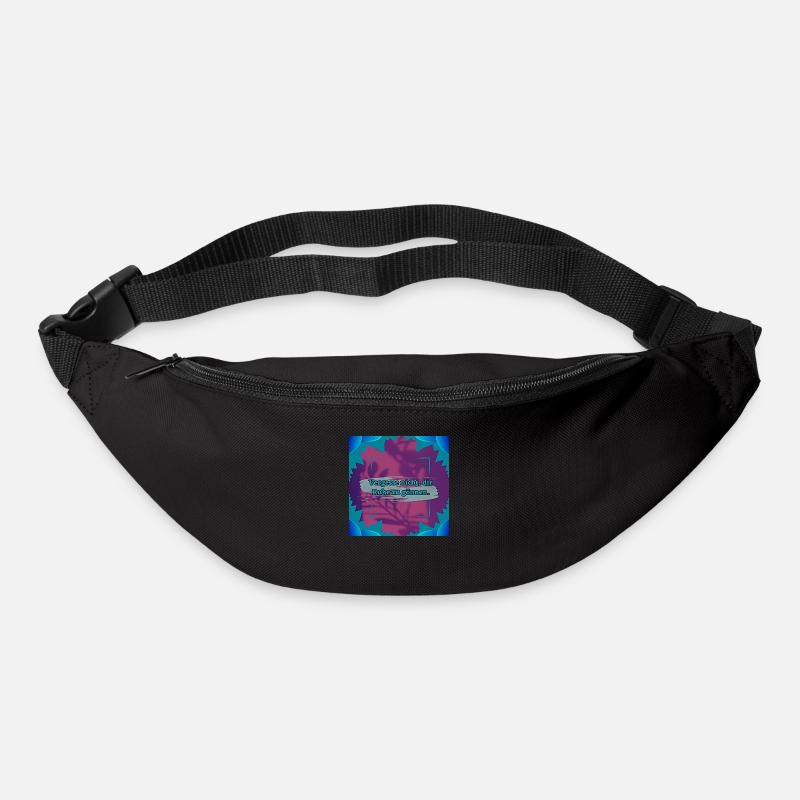 Ruhe Zitat - Gürteltasche - Schwarz