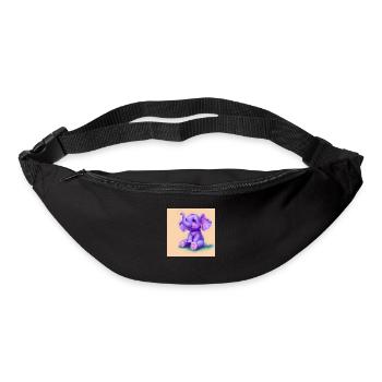 Baby elephant purple - Bum bag - black - Front