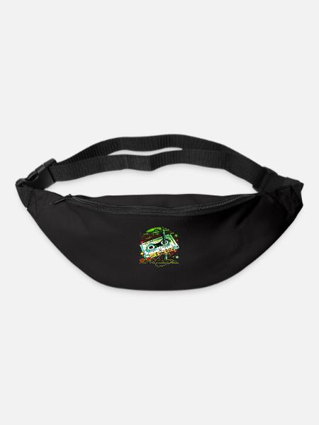 80s rétro vintage drôle 70s nostalgie musique amour - Sac banane - noir