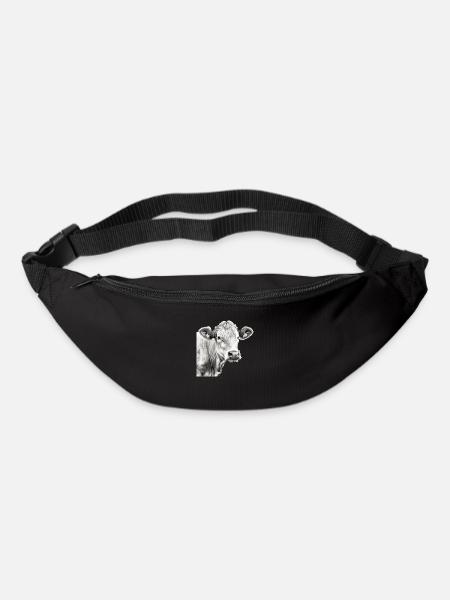 Die Kuh im Bleistift Nr. 3 - Gürteltasche - Schwarz