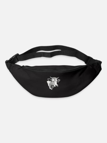 La vache au crayon 2 - Sac banane - noir