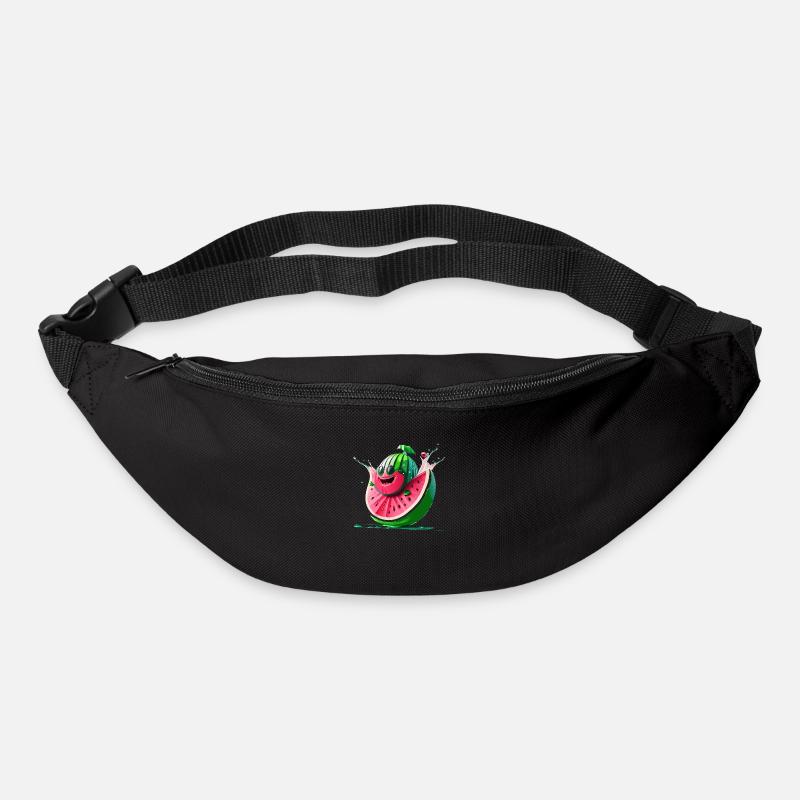 funny water melon - Gürteltasche - Schwarz