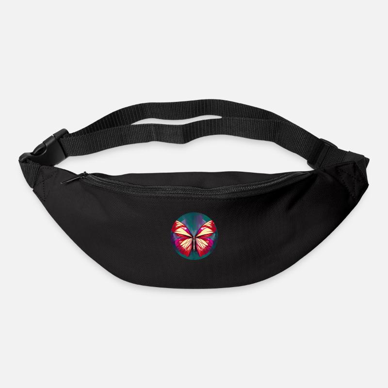 Abstract Butterfly - Illustration - Sac banane - noir