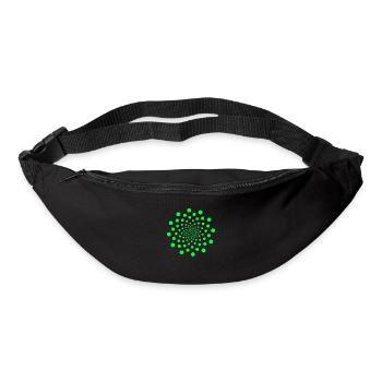 om zeichen chakra punkt spirit unendlich neon grün - Gürteltasche - Schwarz - Vorne