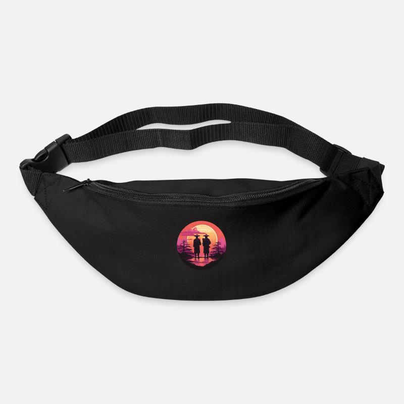 Synthwave japan traditional men - Gürteltasche - Schwarz