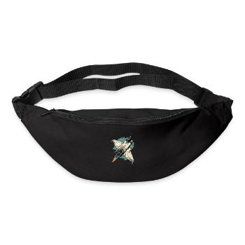 Blue storm plane - Bum bag - black - Front