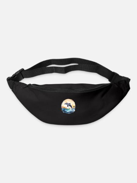 Delphin-Sprung - Gürteltasche - Schwarz
