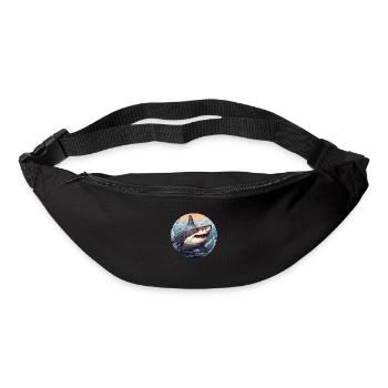 Weißer Hai - Gürteltasche - Schwarz - Vorne