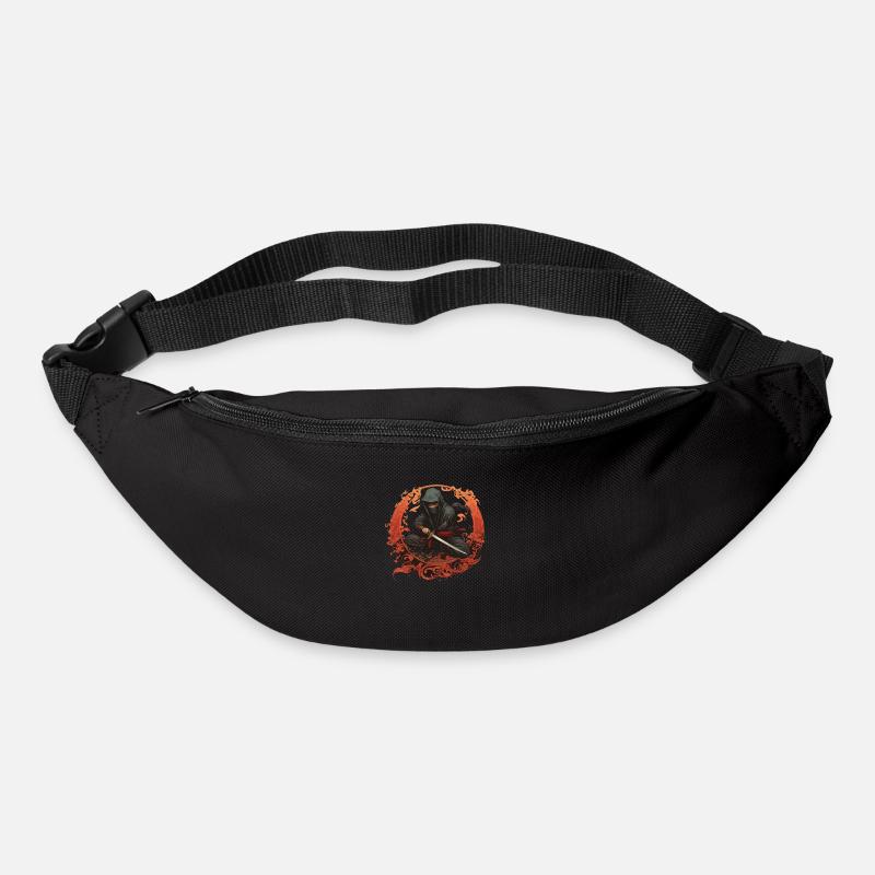 Ninja avec épée de samouraï - Sac banane - noir
