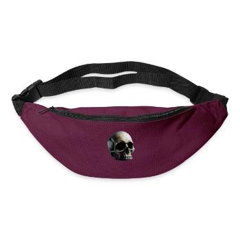 Toten Kopf - Gürteltasche - Burgunderrot - Vorne