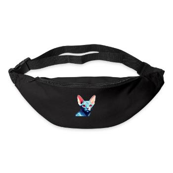 Blaue Katze - Gürteltasche - Schwarz - Vorne