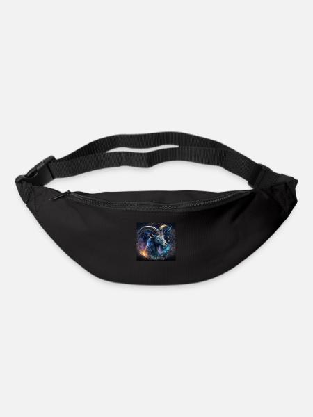 Capricorne zodiaque signe - galaxy - Sac banane - noir