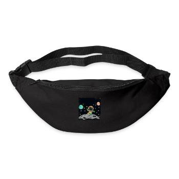 Astronaut orange green grunge - Bum bag - black - Front