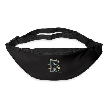 Fahrzeug mit dem Buchstaben r - personalisiertes Geschenk für Kinder - Gürteltasche - Schwarz - Vorne