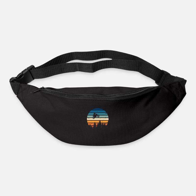 Retro Motorrad - Gürteltasche - Schwarz
