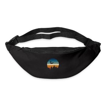 Surfen im Retro-Stil - Gürteltasche - Schwarz - Vorne