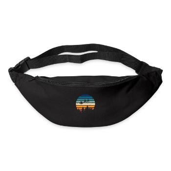 Retro-Weihnachtsmann - Gürteltasche - Schwarz - Vorne