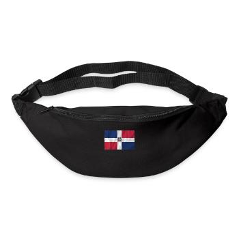 Drapeau de la République dominicaine - Sac banane - noir - Devant
