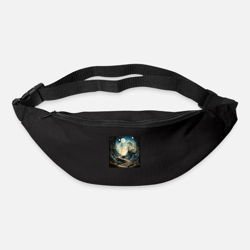 Staues treues moon - Gürteltasche - Schwarz