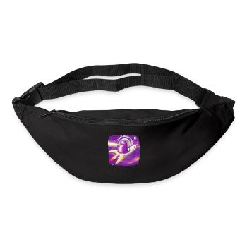Aubergine astronaut in space plant based power - Bum bag - black - Front