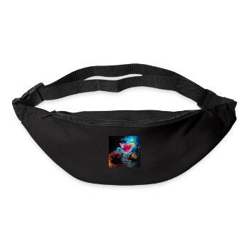 cocktail glass on bar atmosphere - Bum bag - black - Front