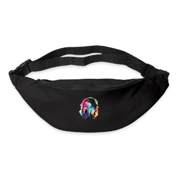 Headphones Singing Musicians Gamers Singers Listening to music - Bum bag - black - Front