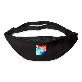 Bunter Hexagon-Rausch - Gürteltasche - Schwarz - Vorne