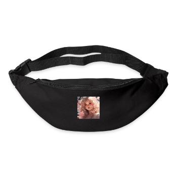 Blonde Anime-Schönheit träumt dich an - Gürteltasche - Schwarz - Vorne
