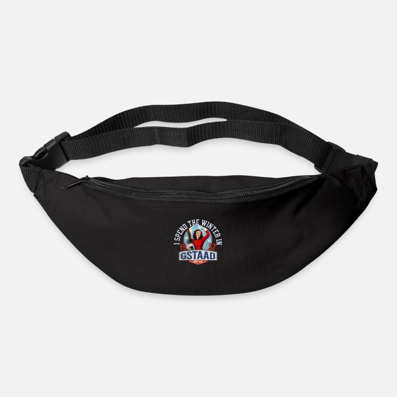 Den Winter verbringe ich in Gstaad - Gürteltasche - Schwarz