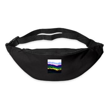 Des nuages psychédéliques dans un jeu de couleurs du ciel - Sac banane - noir - Devant
