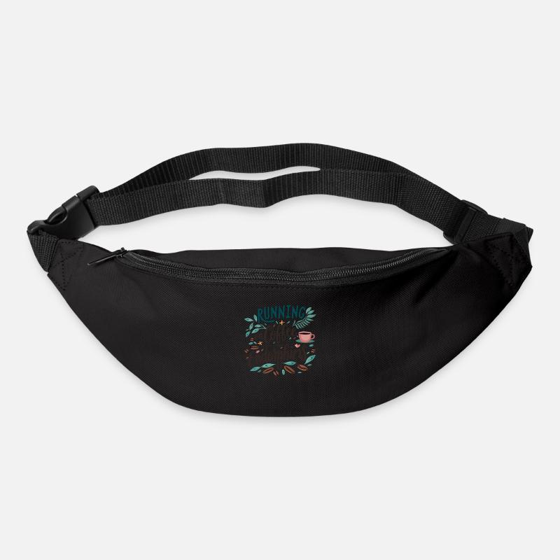Laufen mit Kaffee und Endorphinen - Gürteltasche - Schwarz