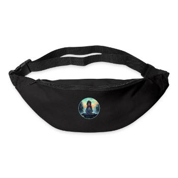 Meditation, Woman, Nature, Mountains, Lake - Bum bag - black - Front