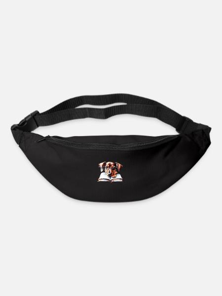 Dachshund Bücher Hund Buch lesen Hunde Dackelwelpe - Gürteltasche - Schwarz