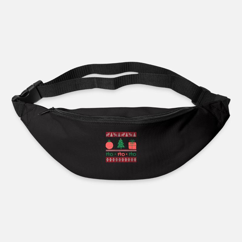 Laid de Noël Pull - Joyeux Noël - Sac banane - noir