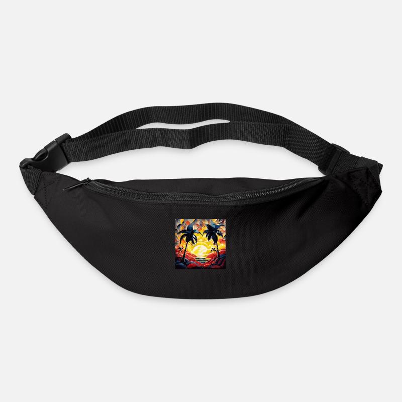 Caribbean Sunset (Artwork Collection) - Bum bag - black