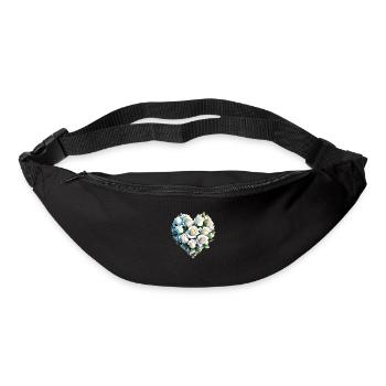 Fiançailles, Saint-Valentin, Amour, Fête des mères, Mariage - Sac banane - noir - Devant