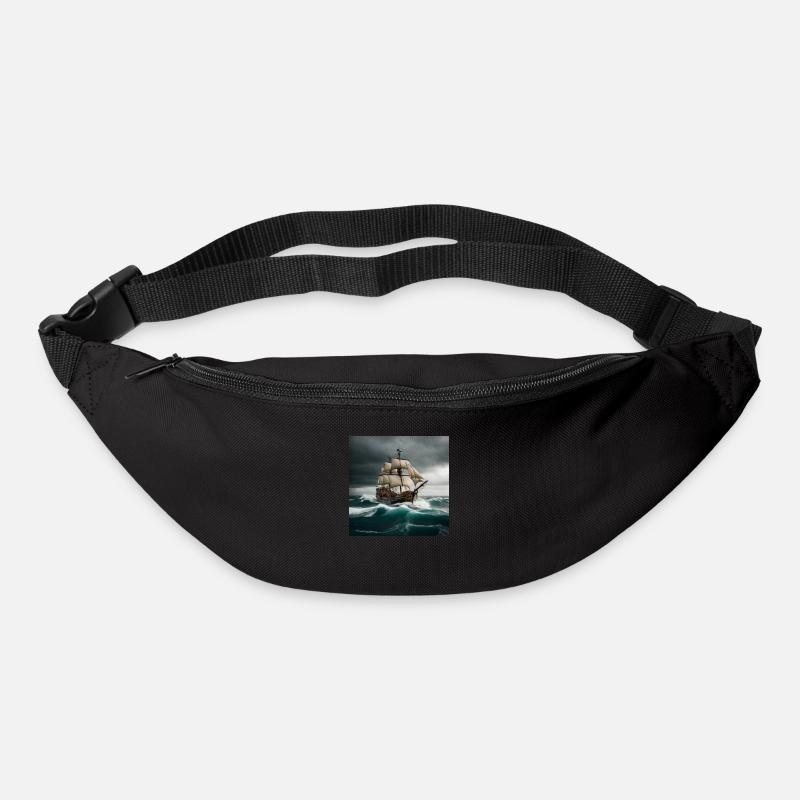 Pirate ship on the high seas - Bum bag - black