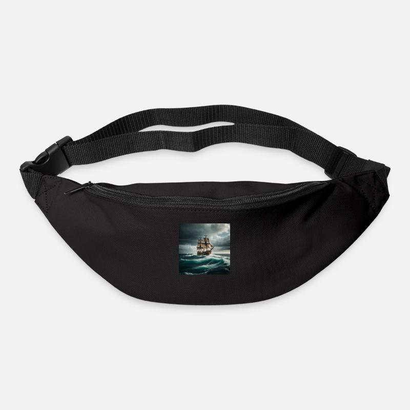 Bateau pirate - Sac banane - noir