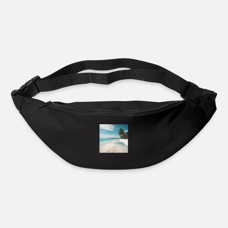 Tropischer Strand - Gürteltasche - Schwarz