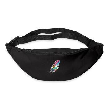 Plume/plume d'écriture/plume d'oiseau/plume de duvet - Sac banane - noir - Devant