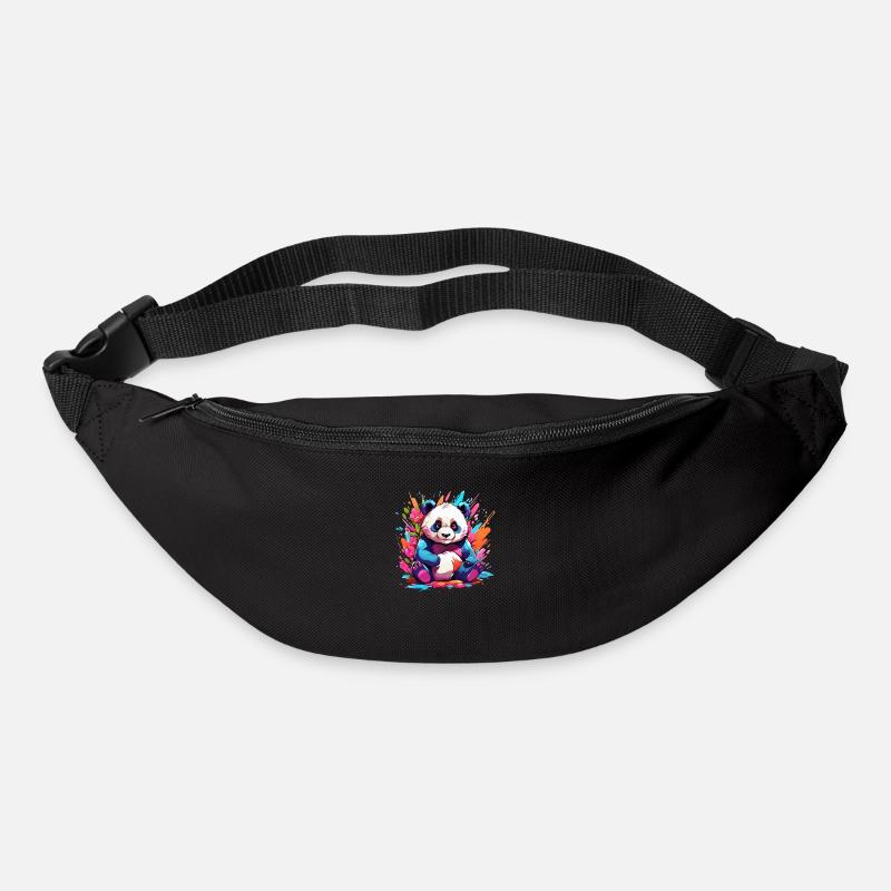 Colorful Panda - Bum bag - black