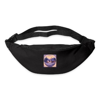 Village in snow globe - Bum bag - black - Front