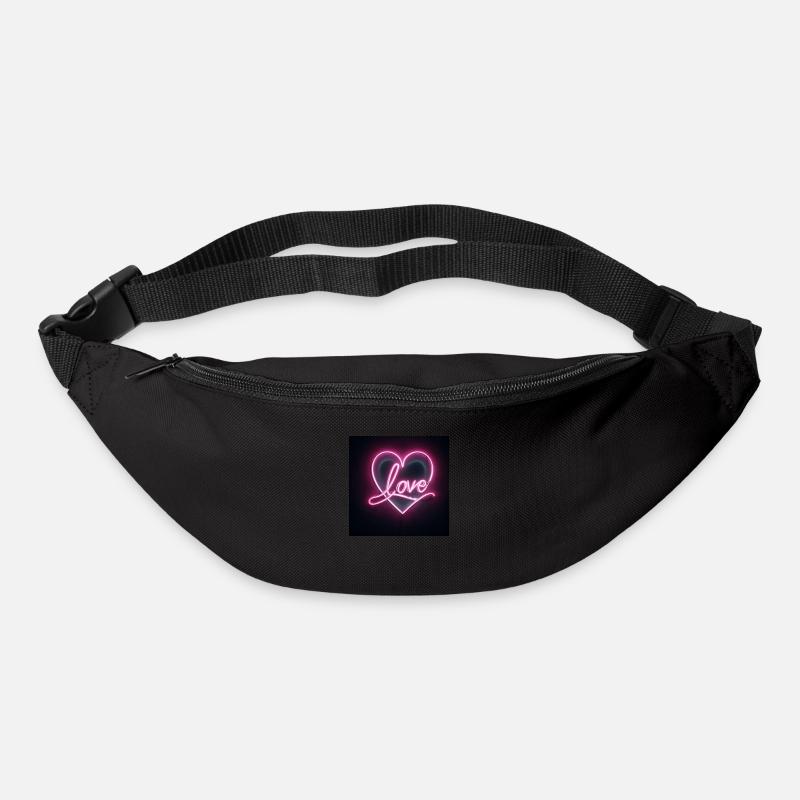 Neon Herz - Gürteltasche - Schwarz