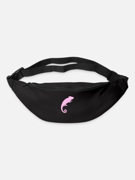 Pink chameleon - Bum bag - black