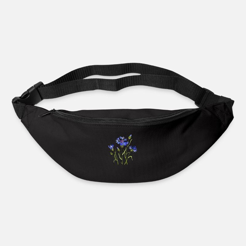 Blumen - Gürteltasche - Schwarz