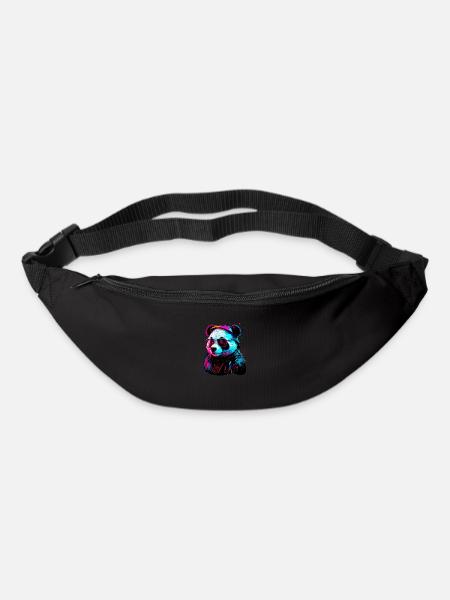 Panda-Hipster - Gürteltasche - Schwarz