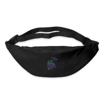 Peacock Tribal Rainbow Elegant Gift Bird Fun - Bum bag - black - Front